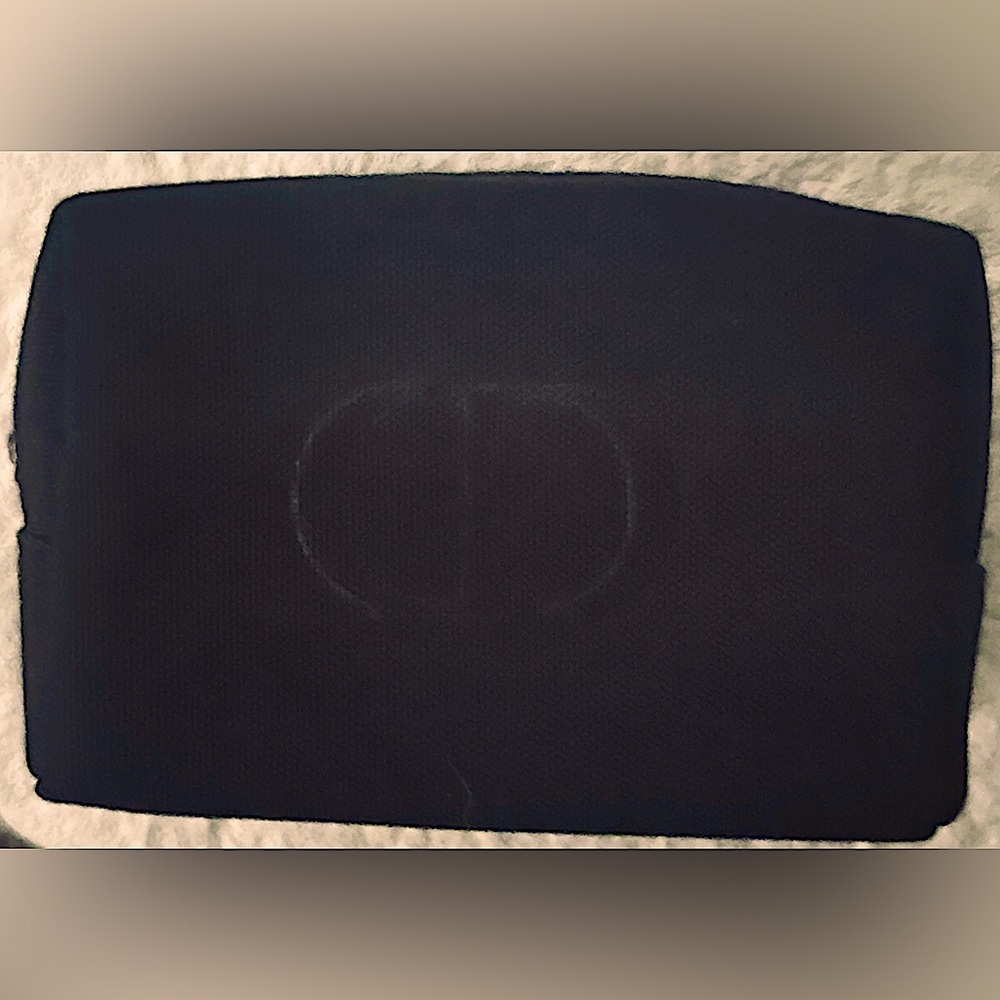 Christian Dior black canvas “CD” Trousse: Pouch, cosmetics/travel bag etc NIB.